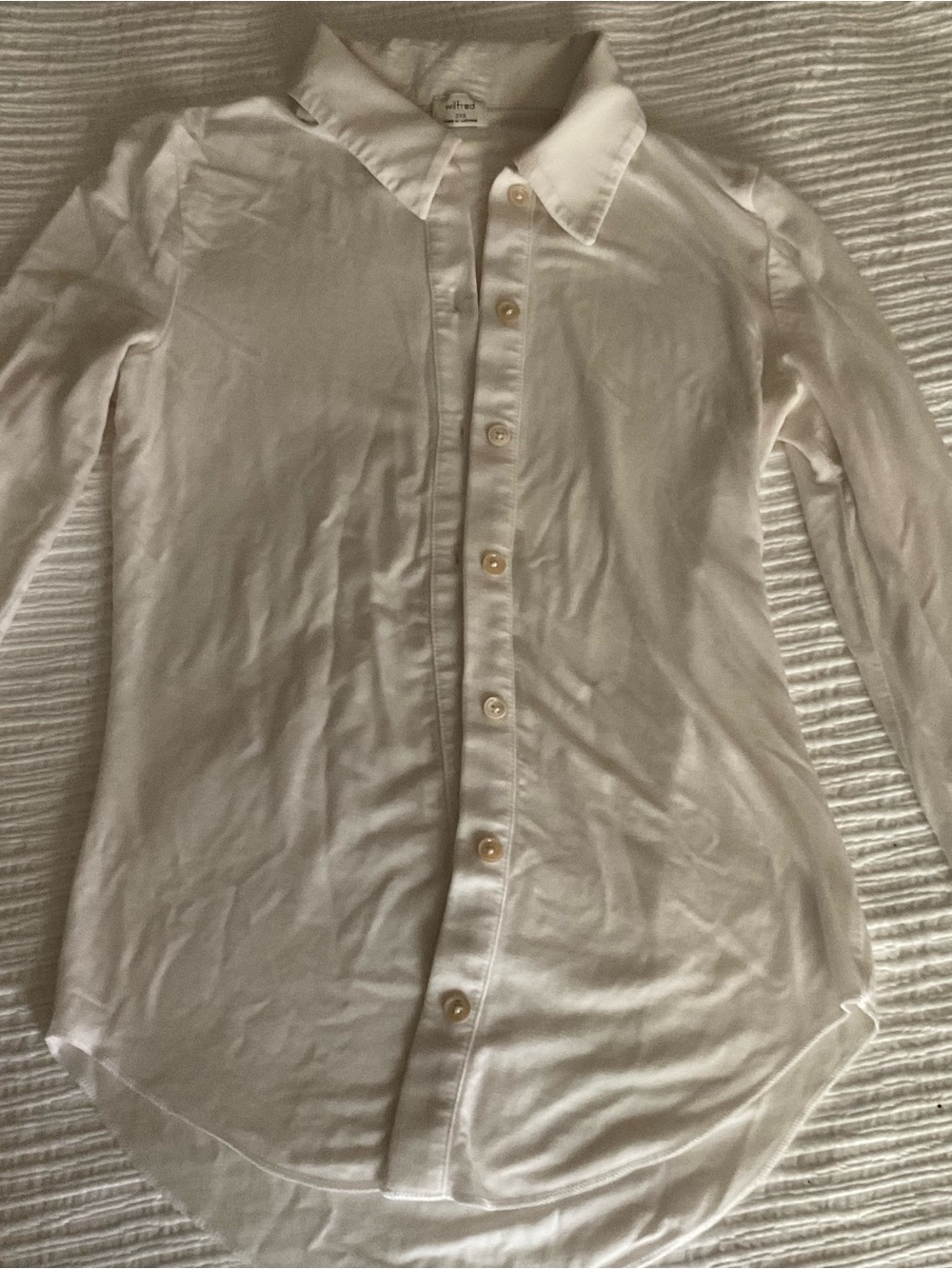 Wilfred Ivory Long-Sleeve Button-Down Shirt
